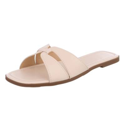 Pantoletten für Damen in Beige