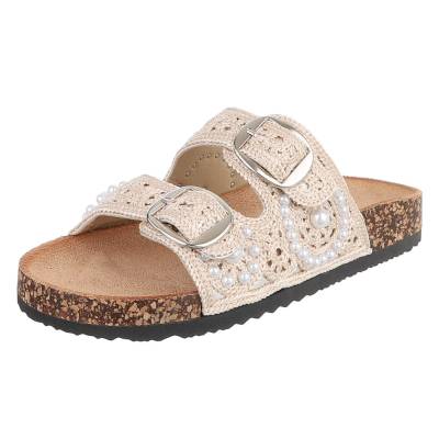 Mules for women in beige