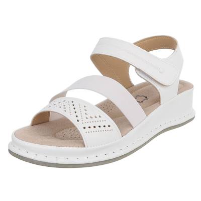 Riemchensandalen für Damen in Weiß