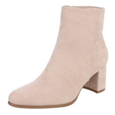 Classic ankle boots for women in beige