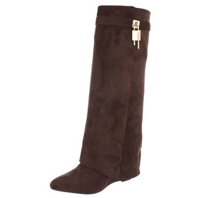 Keilstiefel für Damen in Braun