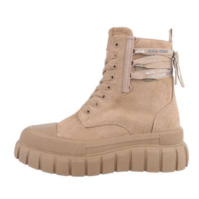 High-top sneakers for women in light-brown