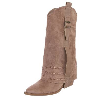 Western- & Bikerstiefel für Damen in Hellbraun