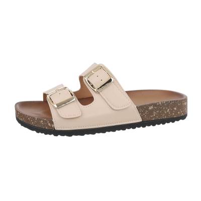 Pantoletten für Damen in Beige