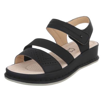 Riemchensandalen für Damen in Schwarz