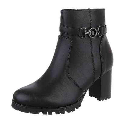 Heeled ankle boots for women in black