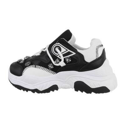 Sneakers low für Damen in Schwarz und Weiß