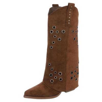 Cowboy & biker boots for women in brown