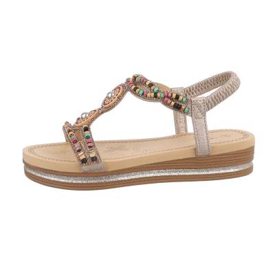 Strappy sandals for women in gold