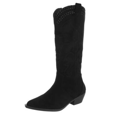Western- & Bikerstiefel für Damen in Schwarz
