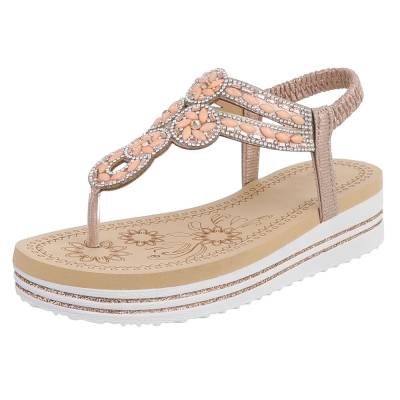 Zehentrenner für Damen in Champagner
