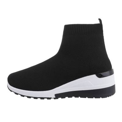Sneakers High für Damen in Schwarz und Weiß