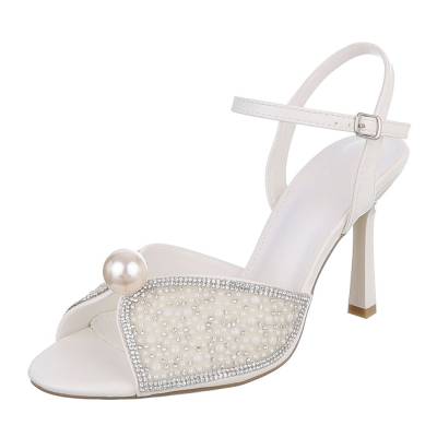 Heeled sandals for women in white