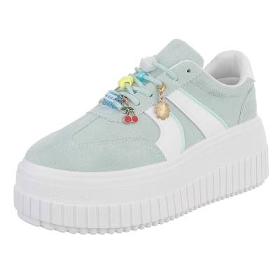 Low-top sneakers for women in light-green