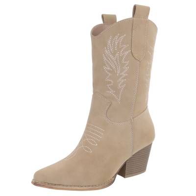 Western- & Bikerboots für Damen in Hellbraun
