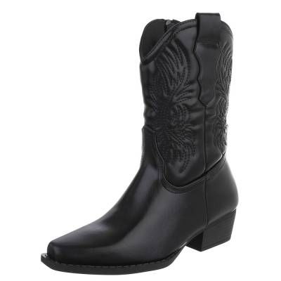 Western- & Bikerboots für Damen in Schwarz
