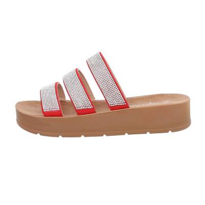Platform sandals for women in red