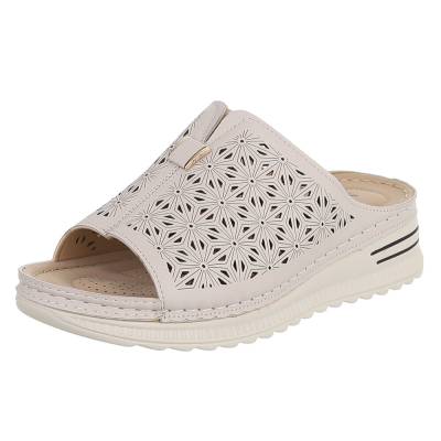 Plateausandaletten für Damen in Beige