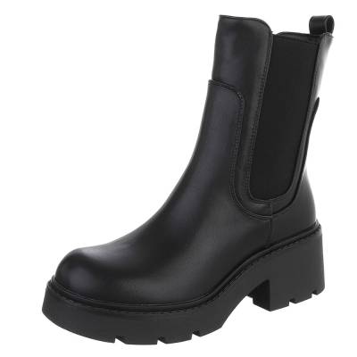Plateaustiefeletten für Damen in Schwarz