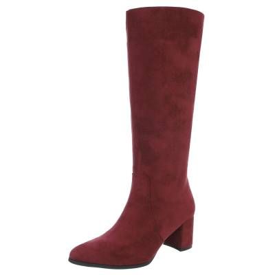 Klassische Stiefel für Damen in Weinrot