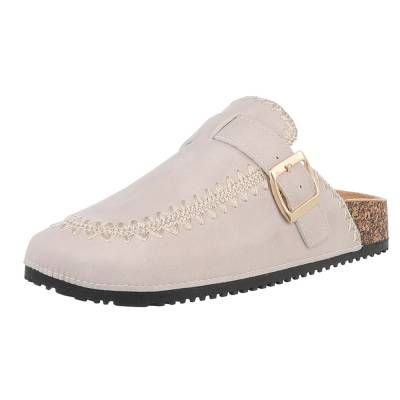 Pantoletten für Damen in Beige