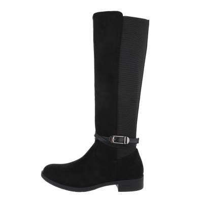 Flat boots for women in black
