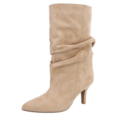 Heeled boots for women in light-brown