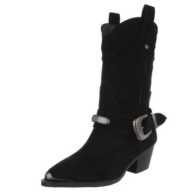 Western- & Bikerstiefel für Damen in Schwarz