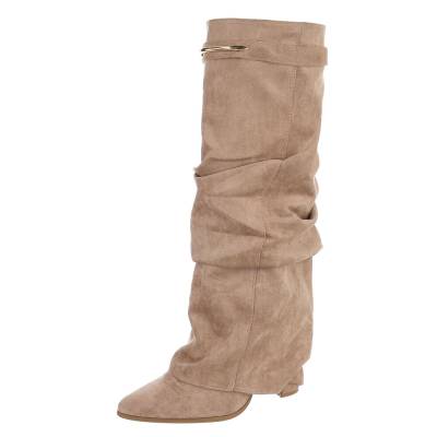 Cowboy & biker boots for women in light-brown