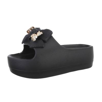 Platform sandals for women in black