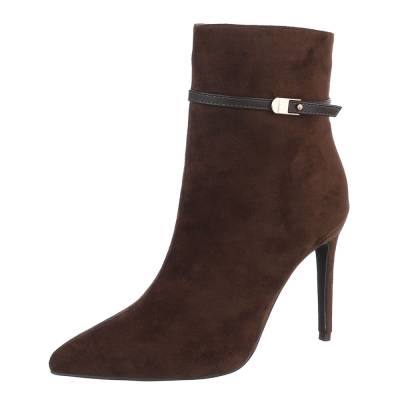 Heeled ankle boots for women in brown