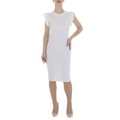 Stretch dress for women in white