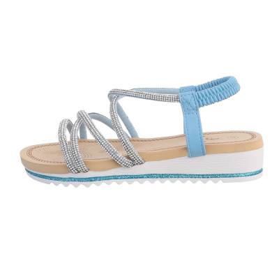 Strappy sandals for women in light-blue