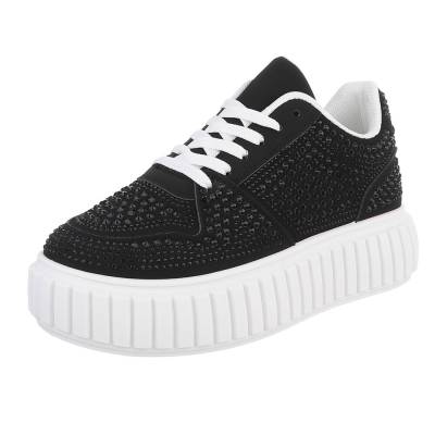 Low-top sneakers for women in black