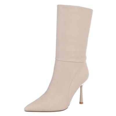 High-Heel Stiefel für Damen in Beige