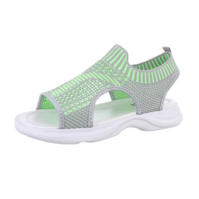 Sandals for children in green and gray