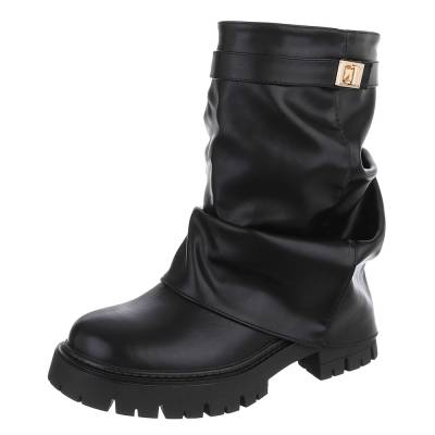 Cowboy & biker ankle boots for women in black