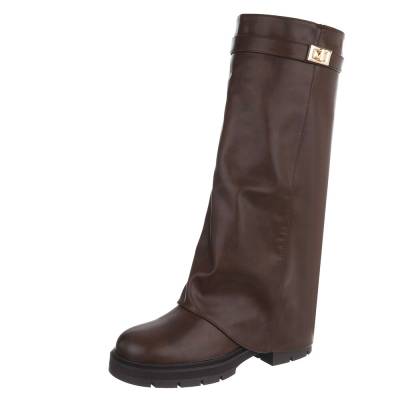 Plateaustiefel für Damen in Braun