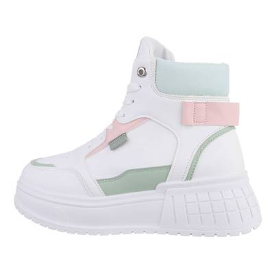 Sneakers High für Damen in Weiß und Grün