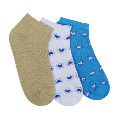 12 Paar Damen Socken Blau Multi