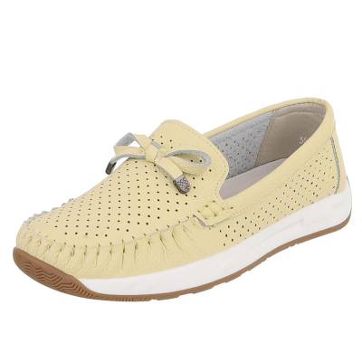 Loafers for women in light-yellow