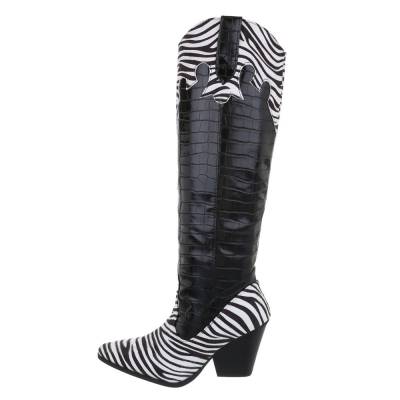 High Heel Stiefel für Damen in Schwarz und Weiß