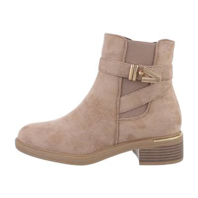 Classic ankle boots for women in light-brown