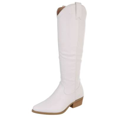 Cowboy & biker boots for women in white
