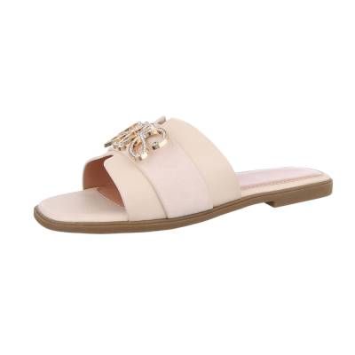 Pantoletten für Damen in Beige