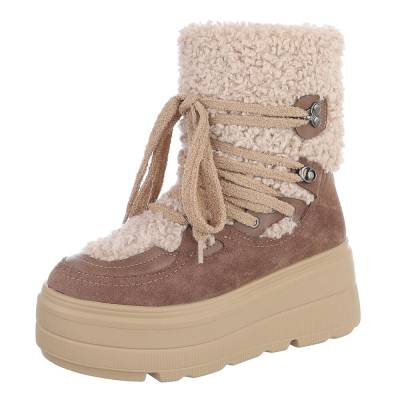 Snowboots for women in beige and brown