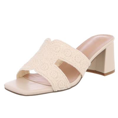 Pantoletten für Damen in Beige