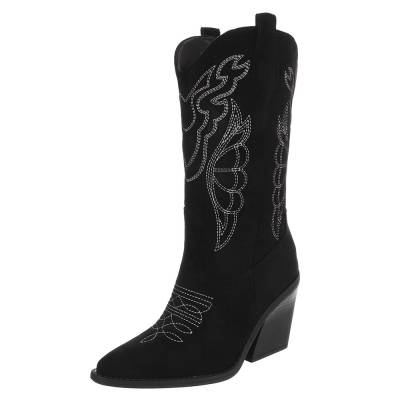 Western- & Bikerstiefel für Damen in Schwarz
