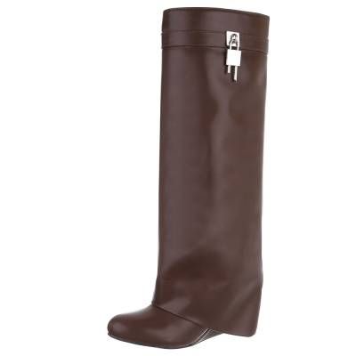 Keilstiefel für Damen in Braun