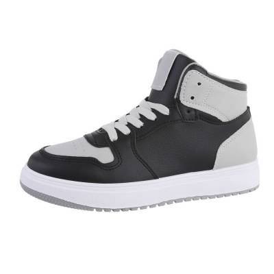 Sneakers High für Damen in Schwarz und Grau